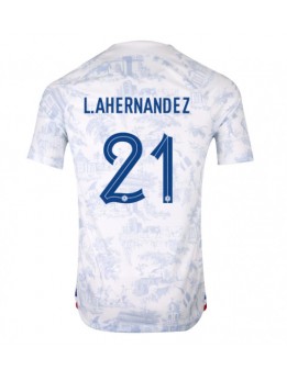 Billige Frankrike Lucas Hernandez #21 Bortedrakt VM 2022 Kortermet